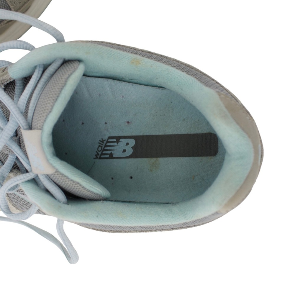 New Balance Size 9 Wide 877 Walking Shoes Grey Light Blue Suede Sneakers WW877SB - Picture 5 of 8
